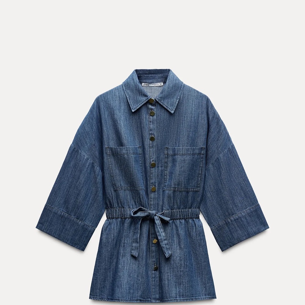 Zara Denim Belted Women's Jacket